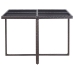 Set comedor de jardín 9 piezas y cojines ratán sintético marrón