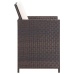 Set comedor de jardín 9 piezas y cojines ratán sintético marrón