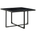 Set comedor de jardín 9 piezas y cojines ratán sintético negro