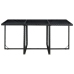Set comedor de jardín 11 piezas y cojines ratán sintético negro