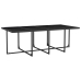 Set comedor de jardín 13 piezas y cojines ratán sintético negro
