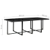 Set comedor de jardín 13 piezas y cojines ratán sintético negro