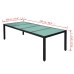 Set comedor de jardín 11 piezas y cojines ratán sintético negro