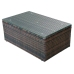 Set muebles de jardín 4 piezas y cojines ratán sintético marrón