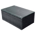 Set muebles de jardín 4 piezas y cojines ratán sintético negro