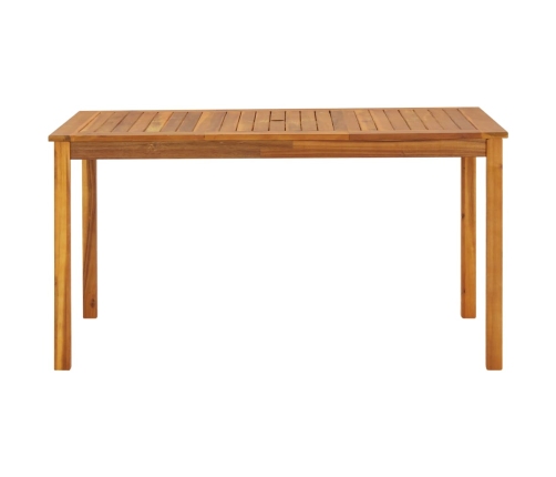 Mesa de jardín madera maciza de acacia 140x80x74 cm