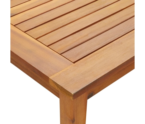 Mesa de jardín madera maciza de acacia 140x80x74 cm