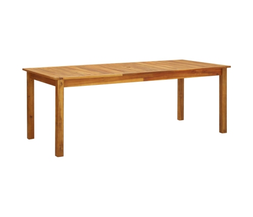 Mesa de jardín madera maciza de acacia 200x90x74 cm