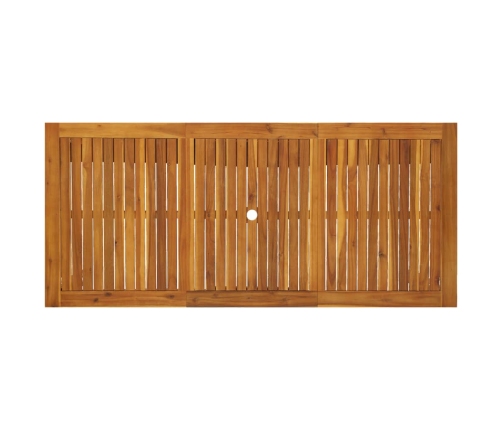 Mesa de jardín madera maciza de acacia 200x90x74 cm