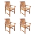 Set de comedor de jardín 5 piezas madera maciza de acacia
