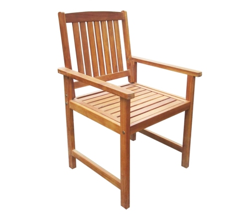 Set de comedor de jardín 5 piezas madera maciza de acacia
