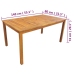 Set de comedor de jardín 5 piezas madera maciza de acacia