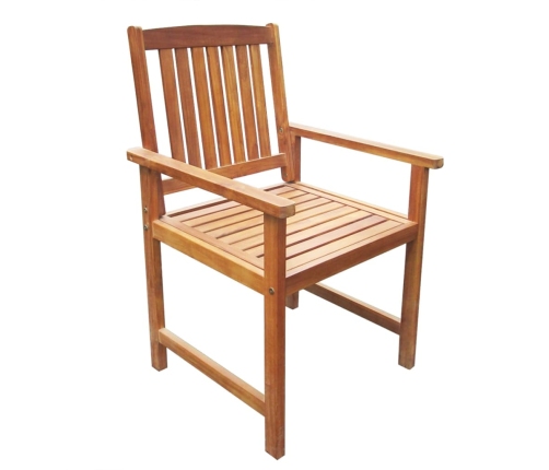 Set de comedor de jardín 7 piezas madera maciza de acacia