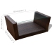 Set muebles de jardín 4 piezas y cojines ratán sintético marrón