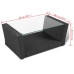 Set de muebles de jardín 4 pzas y cojines ratán sintético negro