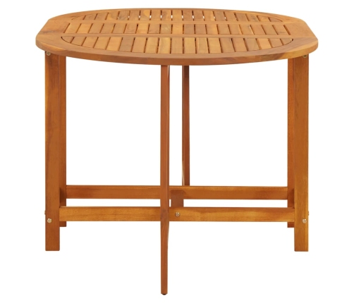 Mesa de jardín madera maciza de acacia 130x90x72 cm