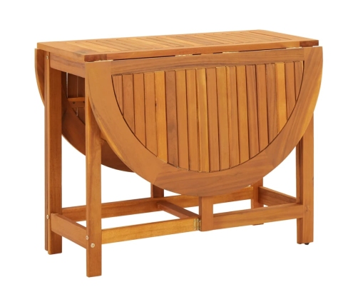 Mesa de jardín madera maciza de acacia 130x90x72 cm