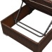 Set muebles de jardín 3 piezas y cojines ratán sintético marrón