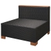 Muebles de jardín y cojines 7 piezas ratán sintético negro