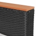 Set muebles de jardín 10 piezas y cojines ratán sintético negro