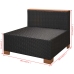 Set muebles de jardín 10 piezas y cojines ratán sintético negro