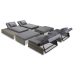 Set de muebles de jardín 5 pzas y cojines ratán sintético gris