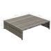 Set de muebles de jardín 5 pzas y cojines ratán sintético gris