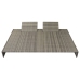 Set de muebles de jardín 5 pzas y cojines ratán sintético gris