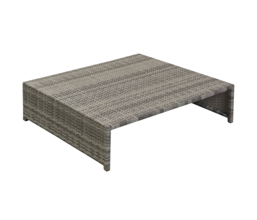 Set de muebles de jardín 5 pzas y cojines ratán sintético gris