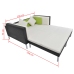 Set de muebles de jardín 4 pzas y cojines ratán sintético negro