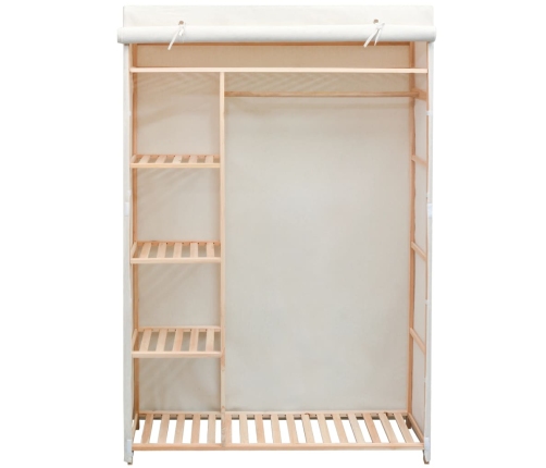 Armario de tela y madera de pino 110x40x170 cm