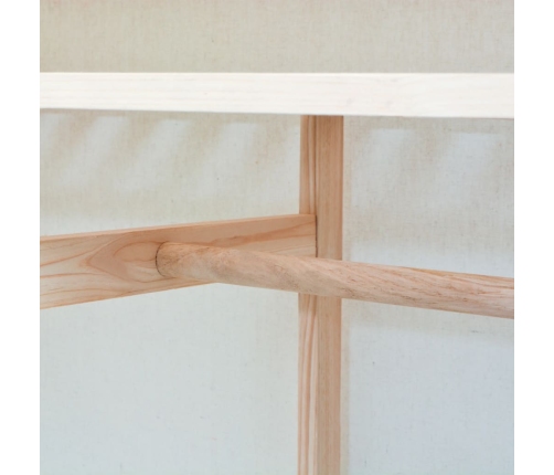 Armario de tela y madera de pino 110x40x170 cm
