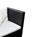 Set de muebles de jardín 4 pzas y cojines ratán sintético negro