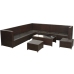 Set sofás de jardín 8 piezas y cojines ratán sintético marrón