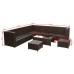 Set sofás de jardín 8 piezas y cojines ratán sintético marrón