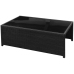 Set de sofás de jardín 8 piezas y cojines ratán sintético negro