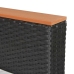 Set de muebles de jardín 4 pzas y cojines ratán sintético negro