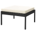 Set muebles de jardín 6 piezas y cojines ratán sintético negro