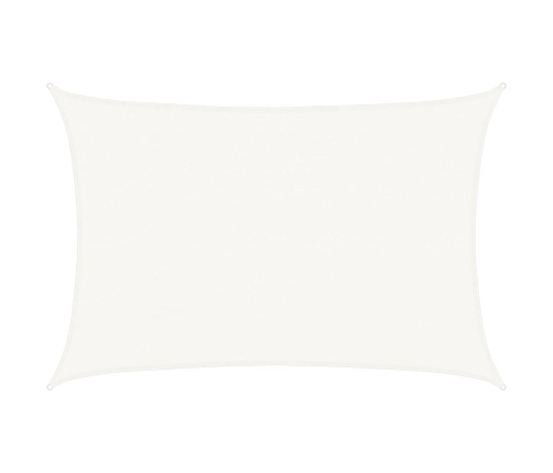 Toldo de vela rectangular HDPE 4x6 m blanco