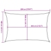 Toldo de vela rectangular HDPE 4x6 m blanco