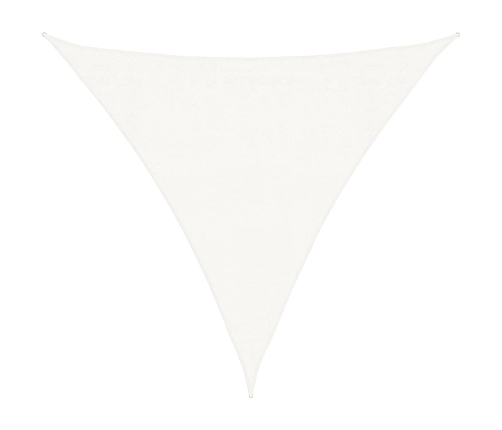 Toldo de vela triangular HDPE 3,6x3,6x3,6 m blanco