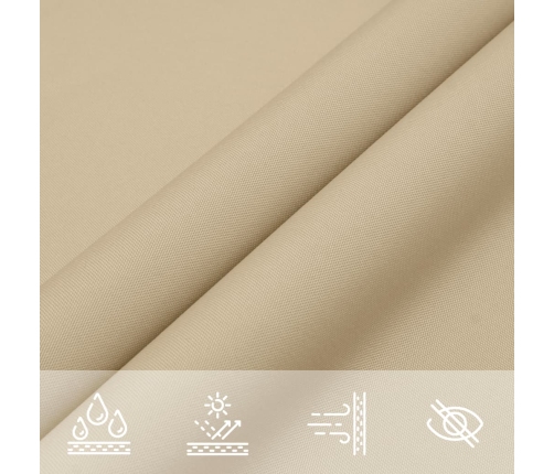 Toldo de vela cuadrado tela Oxford beige 2x2 m