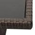 Set muebles de jardín 4 piezas y cojines ratán sintético marrón
