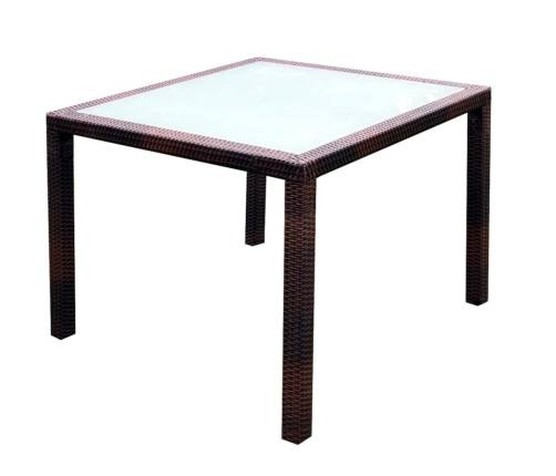 Set comedor de jardín 5 piezas y cojines ratán sintético marrón