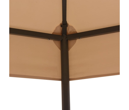 Pérgola/Cenador de jardín hexagonal beige 323x265 cm