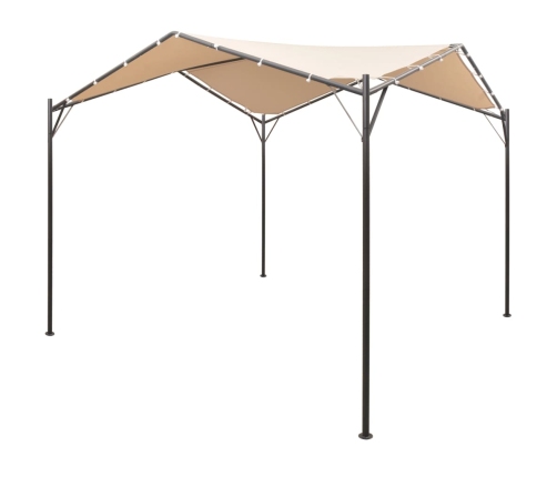 Cenador 4x4 m de acero beige