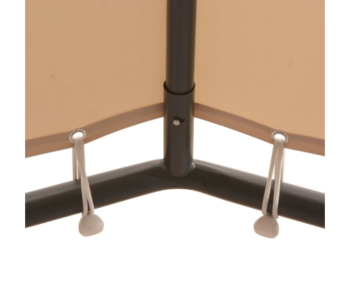 Cenador 4x4 m de acero beige