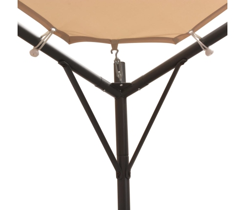 Cenador 4x4 m de acero beige