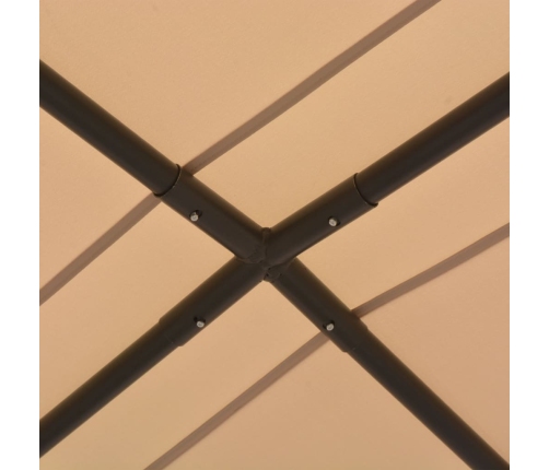 Cenador 4x4 m de acero beige