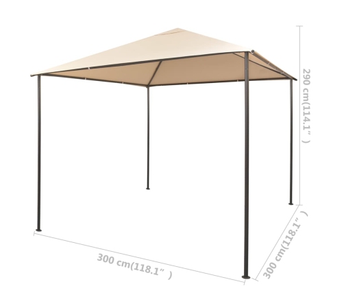 Cenador carpa 3x3 m de acero beige